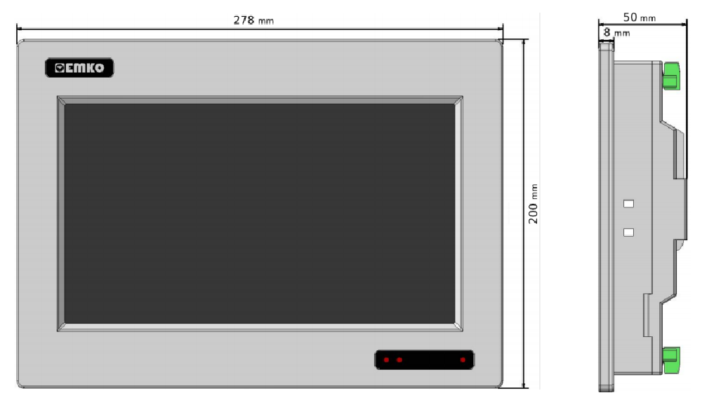 Thông số kỹ thuật màn hình HMI 10 inch Proop-10L
