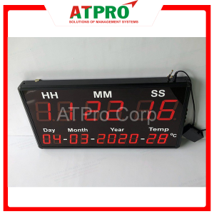 Đồng hồ LED treo tường (MÃ: ATC-HMS-D-T-S)