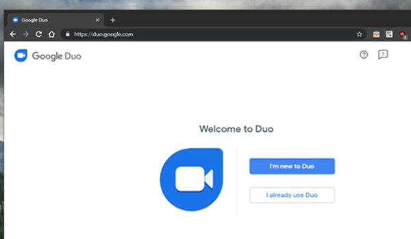 Truy cập vào Google Duo web