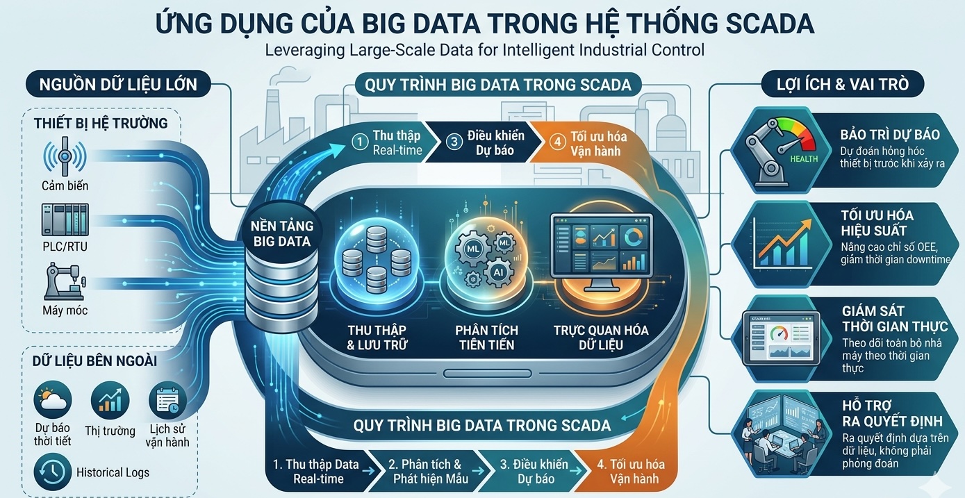 Ứng dụng của Big Data trong SCADA Hiệu Quả và An Toàn Sản Xuất