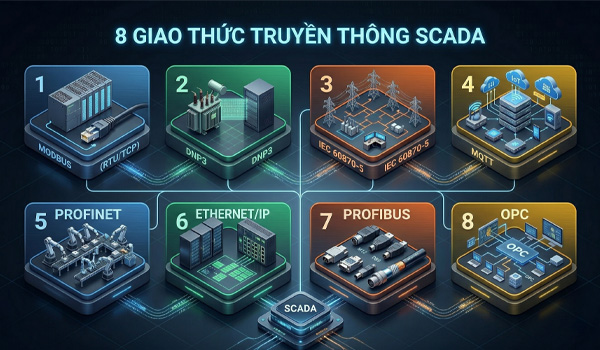 8 giao thức truyền thông phổ biến trong SCADA