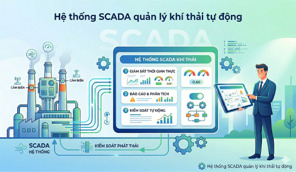 Hệ thống SCADA quản lý khí thải tự động giúp kiểm soát phát thải