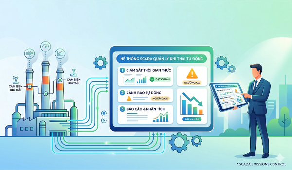 Một hệ thống SCADA hoàn chỉnh bao gồm nhiều thành phần khác nhau