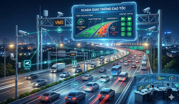 SCADA giúp giám sát lưu lượng phương tiện theo thời gian thực