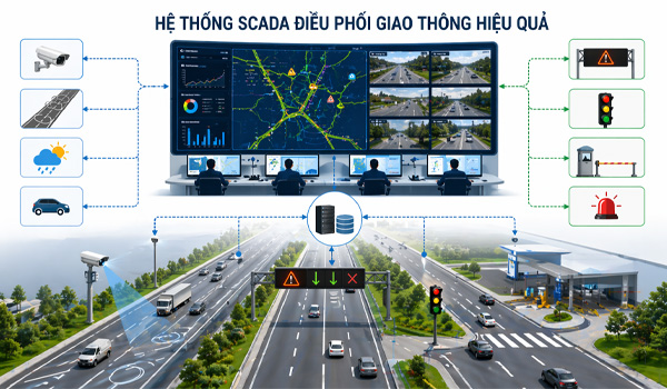 SCADA điều phối giao thông hiệu quả, hạn chế tắc nghẽn vào giờ cao điểm