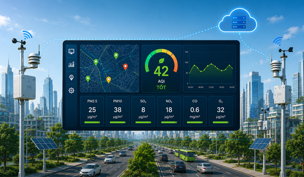 Hệ thống SCADA quan trắc môi trường không khí trong đô thị thông minh