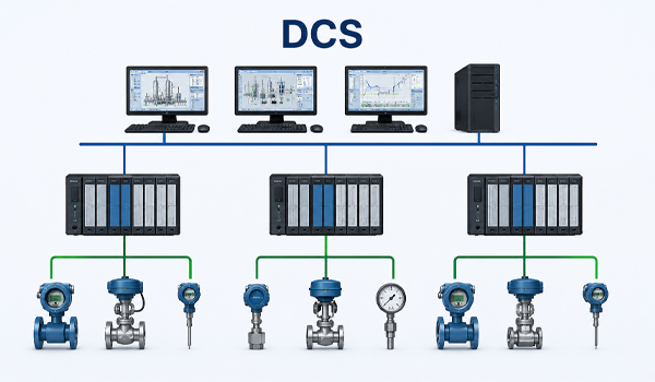DCS là hệ thống điều khiển phân tán được sử dụng rộng rãi trong các nhà máy quy mô lớn