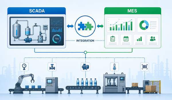 Tích hợp SCADA với hệ thống MES tạo ra một nền tảng vận hành đồng bộ, liên tục & chính xác