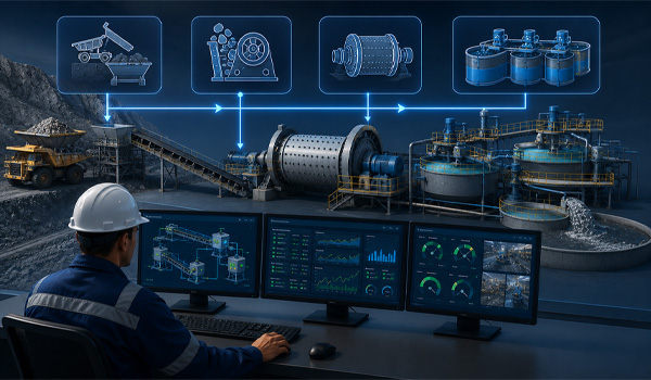 Hệ thống SCADA hỗ trợ giám sát công suất máy nghiền, tốc độ quay, áp suất vận hành,...