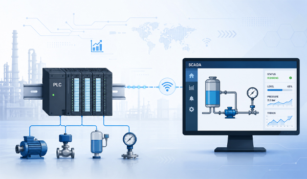 Lập trình PLC cho SCADA cho phép điều khiển từ xa