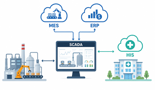 Kết nối phần mềm SCADA với MES, ERP & HIS giúp đồng bộ dữ liệu tự động