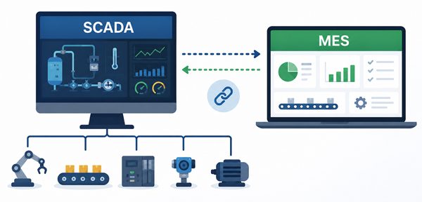 Phần mềm SCADA kết nối với phần mềm MES quản lý sản xuất