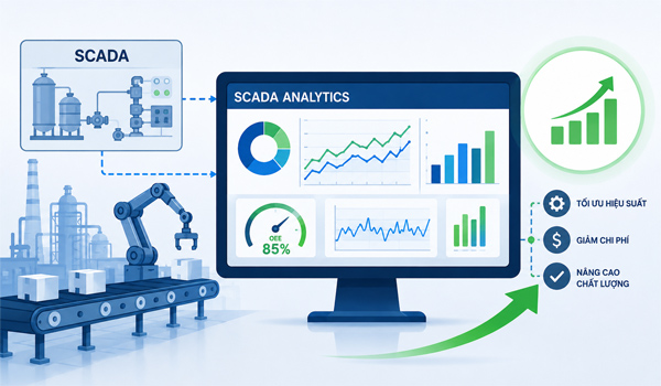 Phân tích dữ liệu SCADA Analytics tối ưu hóa hiệu suất sản xuất