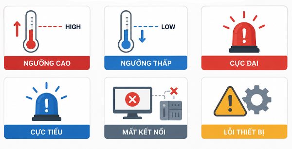 Các loại cảnh báo phổ biến trong SCADA