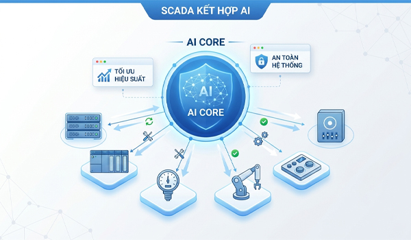 Mô hình SCADA kết hợp AI quản lý cấu hình thiết bị