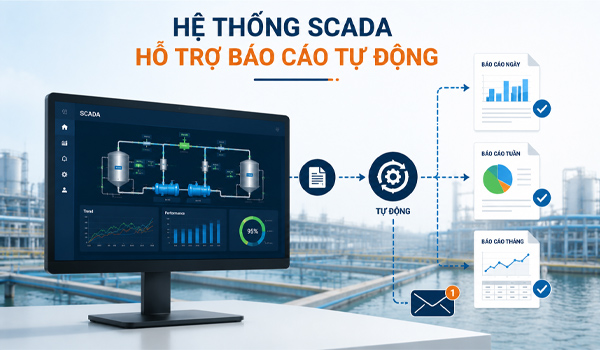SCADA hỗ trợ tạo báo cáo theo ca, theo ngày, theo tuần, theo tháng, theo năm
