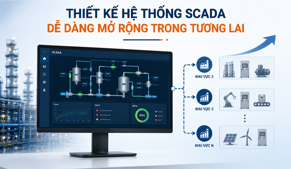 Hệ thống SCADA được thiết kế theo yêu cầu cho phép mở rộng dễ dàng trong tương lai