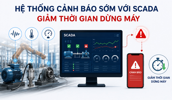 Hệ thống cảnh báo sớm với SCADA giúp giảm thời gian dừng máy