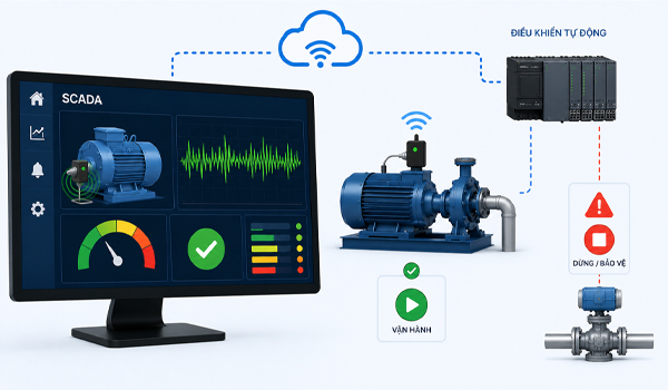 SCADA cho phép điều khiển thiết bị từ xa khi được phân quyền phù hợp