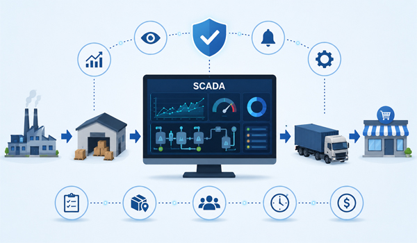 SCADA đóng vai trò quan trọng trong quản lý chuỗi cung ứng