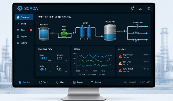 Giao diện phần mềm SCADA