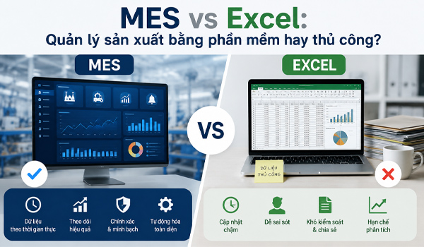 MES và Excel: Quản lý sản xuất bằng phần mềm hay thủ công?