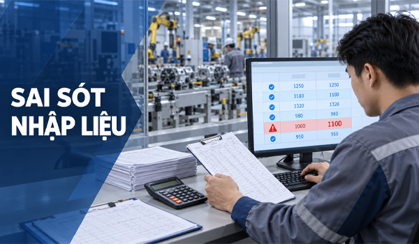 Tăng nguy cơ sai sót khi nhập liệu thủ công
